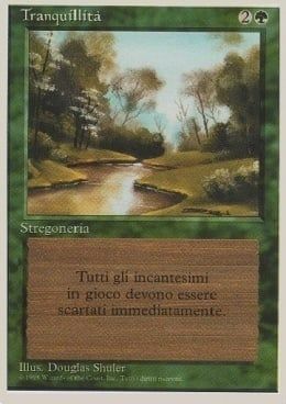 Carta MTG-Tranquilità-Foreign White Bordered-N.221-DE-EX-