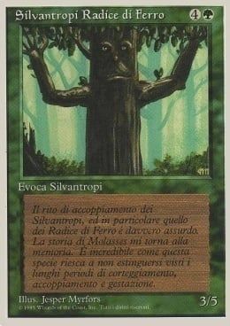 Carta MTG-Silvantropi Radice di Ferro-Foreign White Bordered-N.256-ITA-EX-