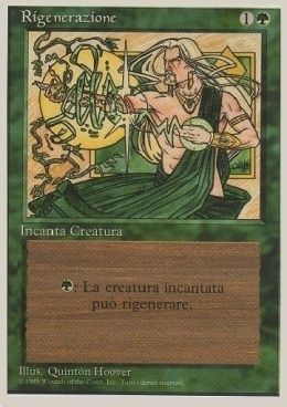 Carta MTG-Rigenerazione-Foreign White Bordered-N.268-ITA-EX-