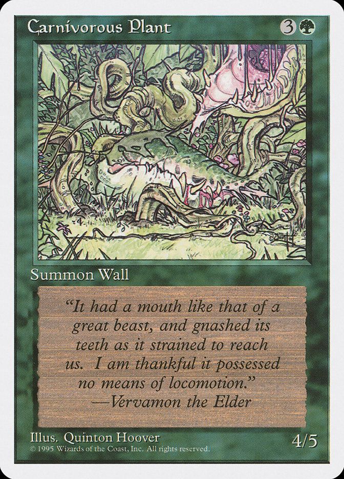 Carta MTG-Pianta Carnivora-Quarta Edizione-N.280-ITA-EX-