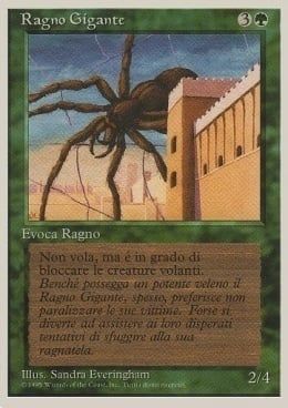 Carta MTG-Ragno Gigante-Foreign White Bordered-N.200-ITA-Poor-