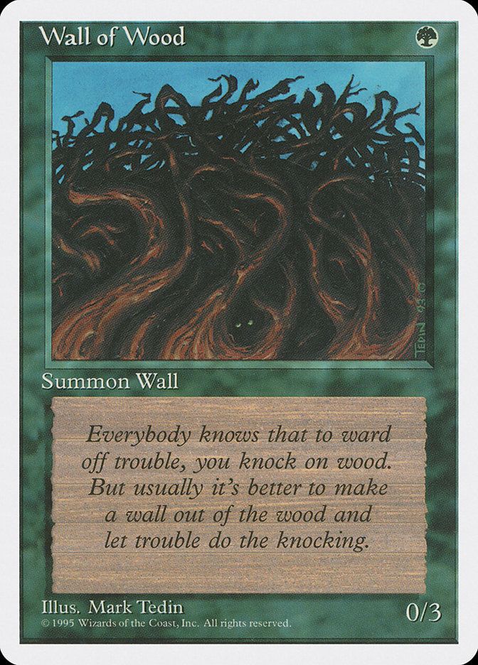 Carta MTG-Muro di Legno-Quarta Edizione-N.200-ITA-EX-