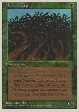 Carta MTG-Muro di Legno-Foreign White Bordered-N.284-ITA-Good-