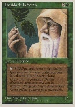 Carta MTG-Druido della Forza-Foreign White Bordered-N.226-ITA-EX-