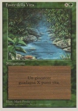 Carta MTG-Fonte della Vita-Foreign White Bordered-N.190-ITA-Poor-