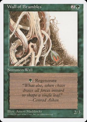 Carta MTG-Muro di Rovi-Quarta Edizione-N.216-ITA-EX-