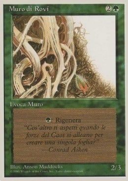 Carta MTG-Muro di Rovi-Foreign White Bordered-N.282-ITA-EX- Carta MTG-Muro di Rovi-Foreign White Bordered-N.282-ITA-EX-