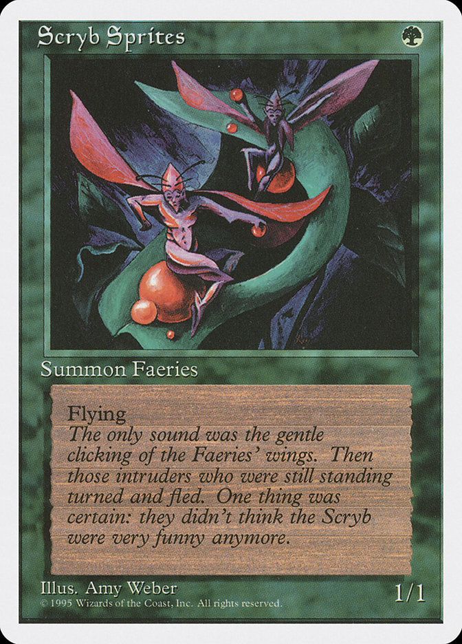 Carta MTG-Spiritelli di Scryb-Quarta Edizione-N.195-ITA-EX-