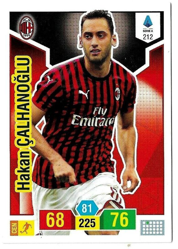 Trading card Adrenalyne 2019-20 - N°212 Hakan Calhanoglu  Milan