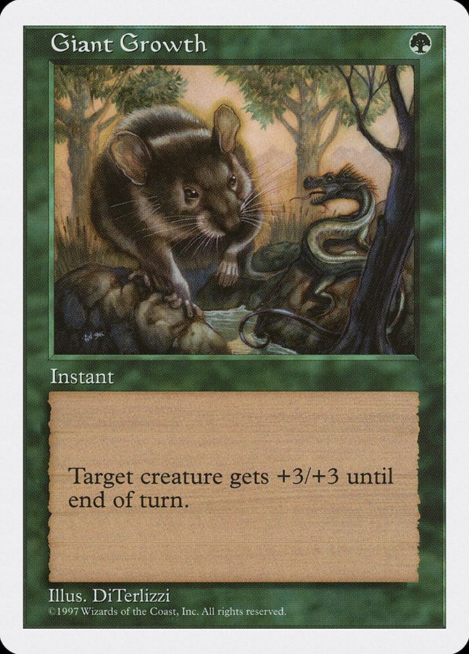 Carta MTG-Giant Growth-Quinta Edizione-N.299-EN-EX-Common