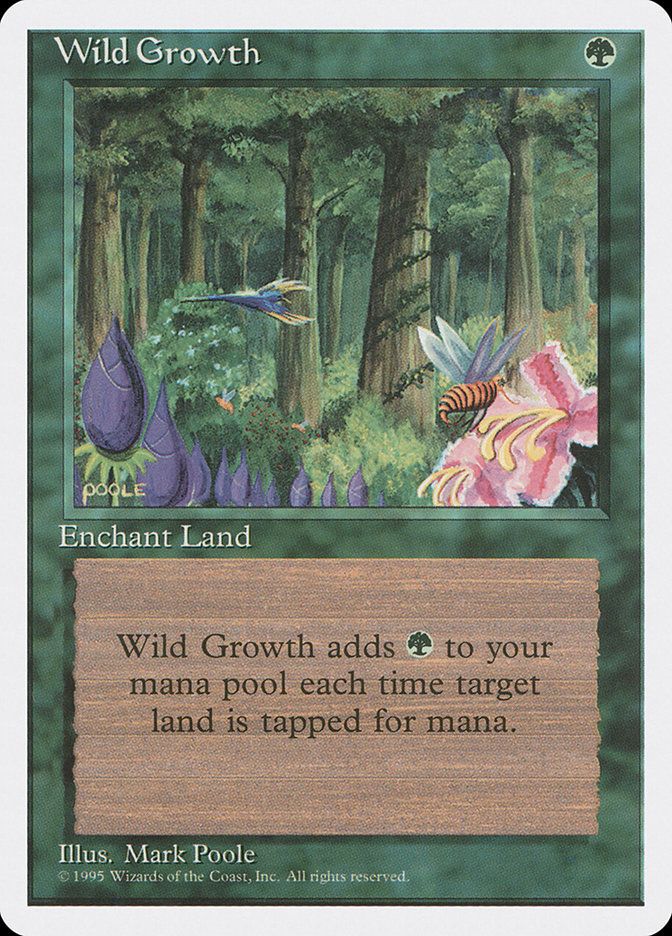 Carta MTG-Wild Growth-Quarta Edizione-N.289-EN-Poor-Common