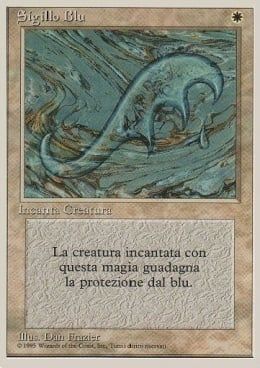 Carta MTG-Sigillo Blu-Foreign White Bordered-N.007-ITA-Good-Uncommon