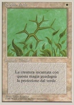 Carta MTG-Sigillo Verde-Foreign White Bordered-N.020-ITA-EX-Uncommon