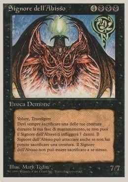 Carta MTG-Signore dell'Abisso-Foreign White Bordered-N.116-ITA-EX-Rare