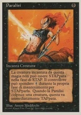 Carta MTG-Paralisi-Foreign White Bordered-N.121-ITA-Played-Common
