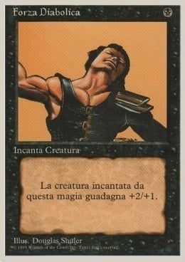Carta MTG-Forza Diabolica-Foreign White Bordered-N.133-ITA-LP-Common