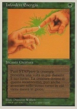 Carta MTG-Infondere Energia-Foreign White Bordered-N.203-ITA-EX-Uncommon