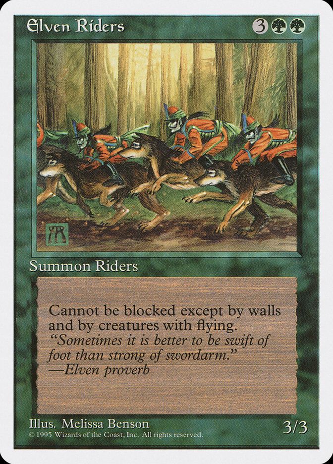 Carta MTG-Cavalieri Elfici-Quarta Edizione-N.242-ITA-EX-Uncommon