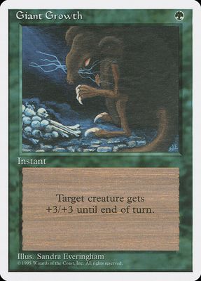 Carta MTG-Crescita Gigante-Quarta Edizione-N.248-ITA-EX-Common