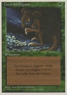 Carta MTG-Crescita Gigante-Foreign White Bordered-N.199-ITA-Poor-Common
