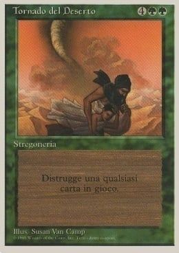 Carta MTG-Tornado del Deserto-Foreign White Bordered-N.192-ITA-Poor-Uncommon