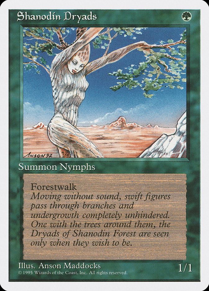 Carta MTG-Driadi di Shanodin-Quarta Edizione-N.271-ITA-Poor-Common