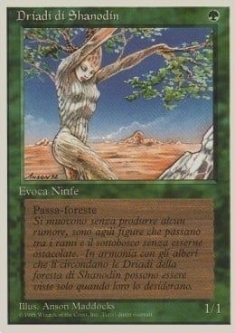 Carta MTG-Driadi di Shanodin-Foreign White Bordered-N.216-ITA-Poor-Common