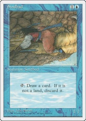 Carta MTG-Sindbad-Quarta Edizione-N.100-ITA-Poor-Uncommon