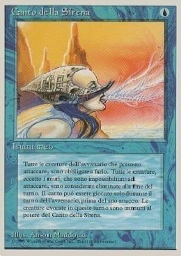 Carta MTG-Canto della Sirena-Foreign White Bordered-N.080-ITA-EX-Uncommon
