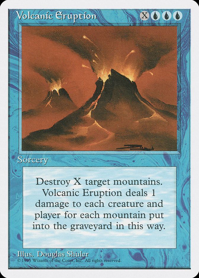 Carta MTG-Eruzione Vulcanica-Quarta Edizione-N.112-ITA-EX-Rare