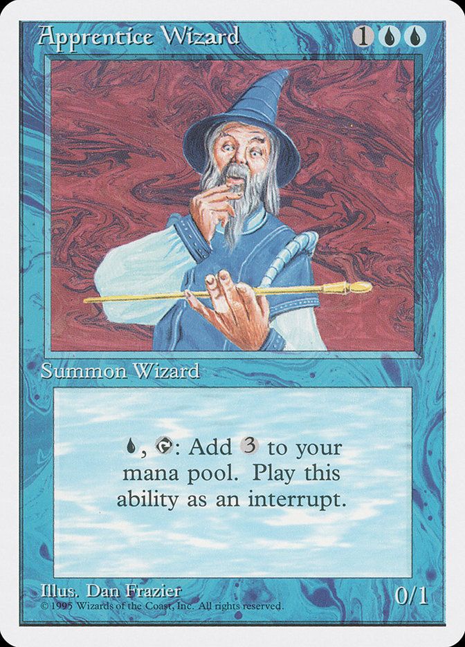 Carta MTG-Apprendista Stregone-Quarta Edizione-N.061-ITA-EX-Common