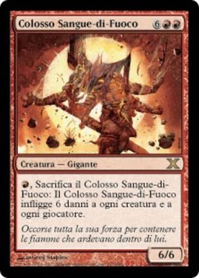 Carta MTG-Colosso Sangue-di-Fuoco-Decima Edizione-N.191-ITA-EX-Rare