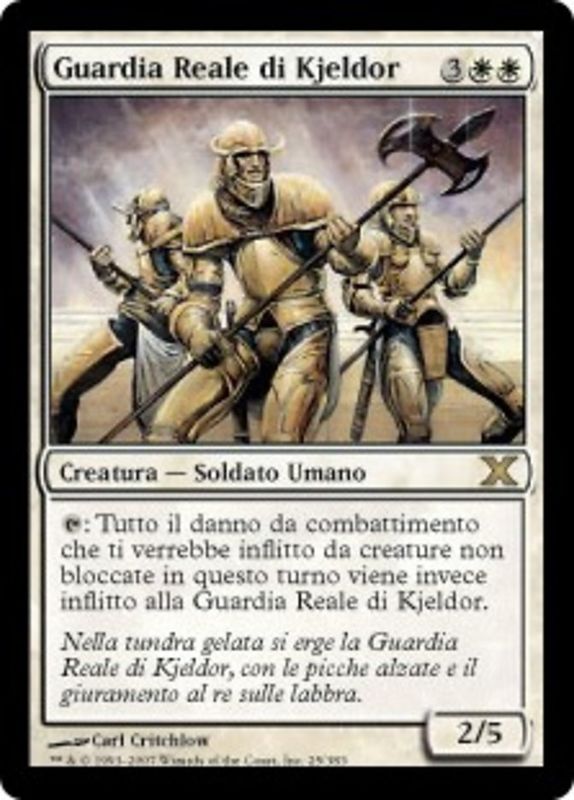 Carta MTG-Guardia Reale di Kjeldor-Decima Edizione-N.025-ITA-Poor-Rare