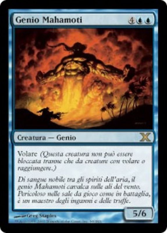 Carta MTG-Genio Mahamoti-Decima Edizione-N.090-ITA-EX-Rare