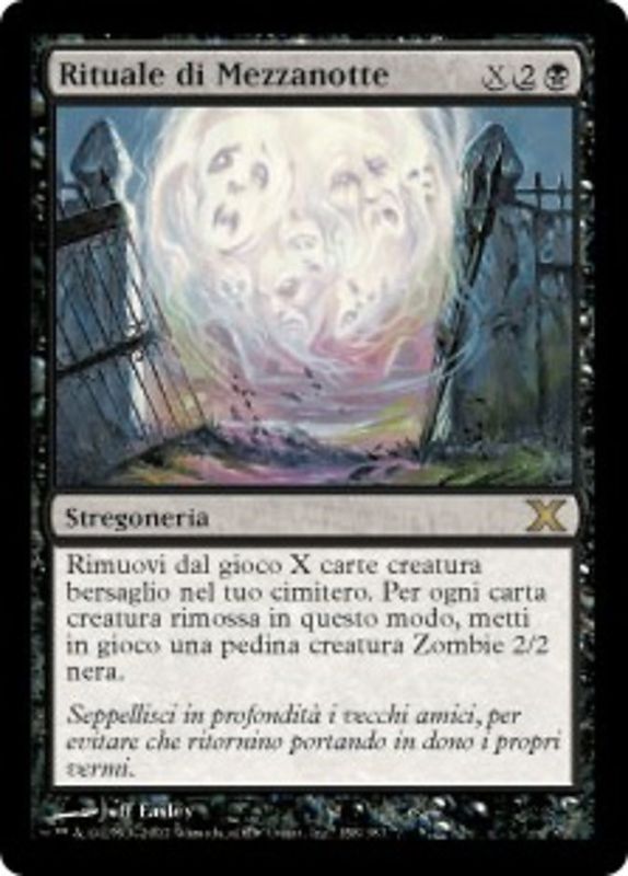 Carta MTG-Rituale di Mezzanotte-Decima Edizione-N.158-ITA-EX-Rare