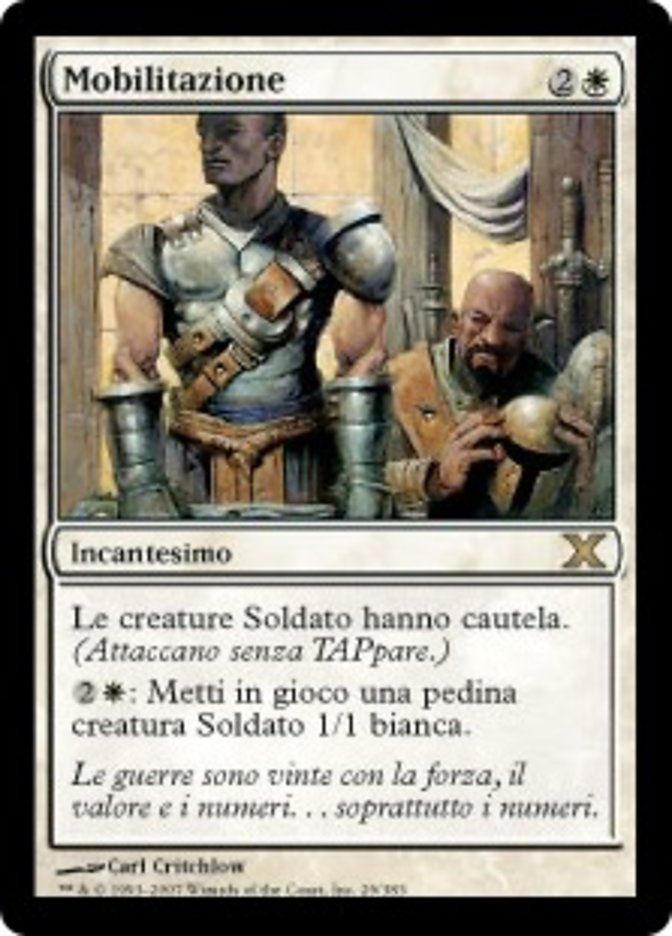 Carta MTG-Mobilitazione-Decima Edizione-N.029-ITA-EX-Rare Foil
