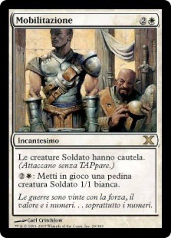 Carta MTG-Mobilitazione-Decima Edizione-N.029-ITA-EX-Rare Foil