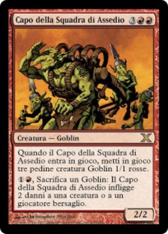 Carta MTG-Capo della Squadra di Assedio-Decima Edizione-N.234-ITA-LP-Rare