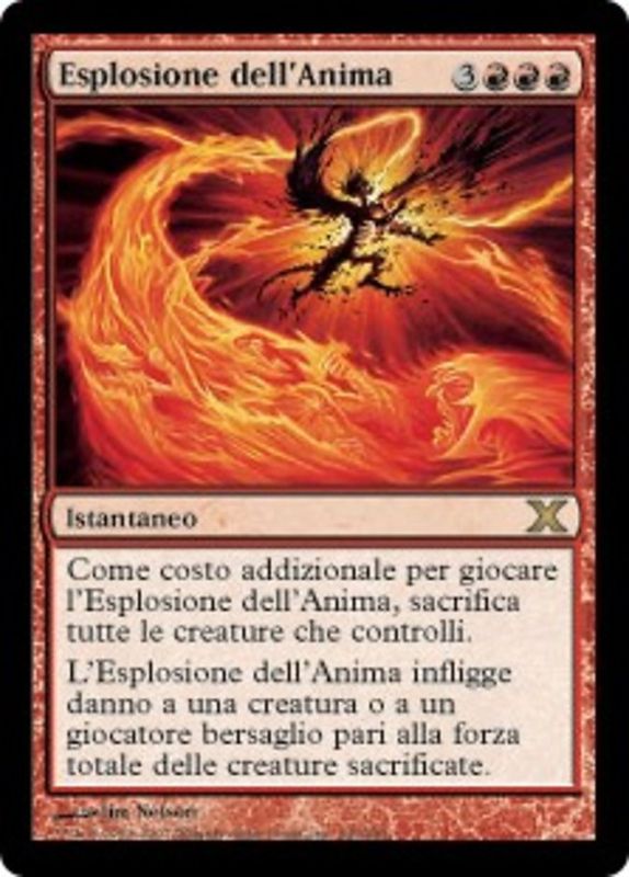 Carta MTG-Esplosione dell'Anima-Decima Edizione-N.236-ITA-EX-Rare