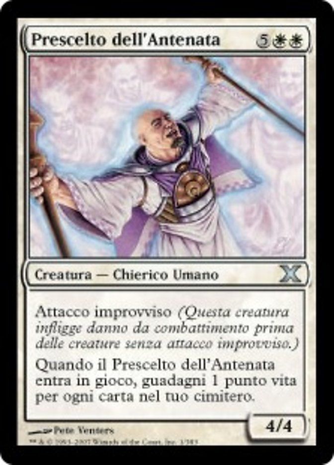 Carta MTG-Prescelto dell'Antenata-Decima Edizione-N.001-ITA-EX-Uncommon