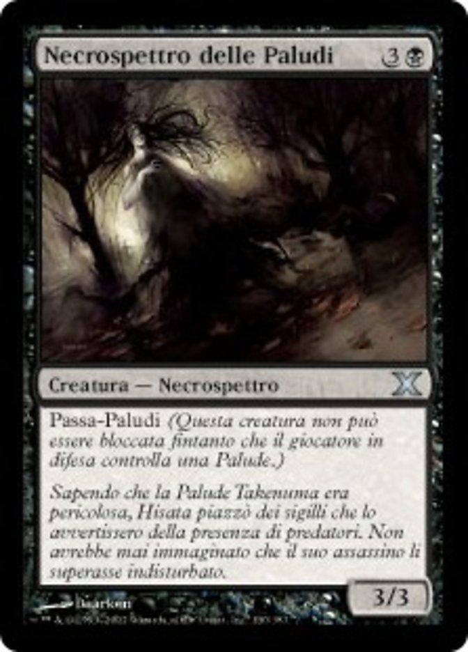 Carta MTG-Necrospettro delle Paludi-Decima Edizione-N.130-ITA-EX-Uncommon