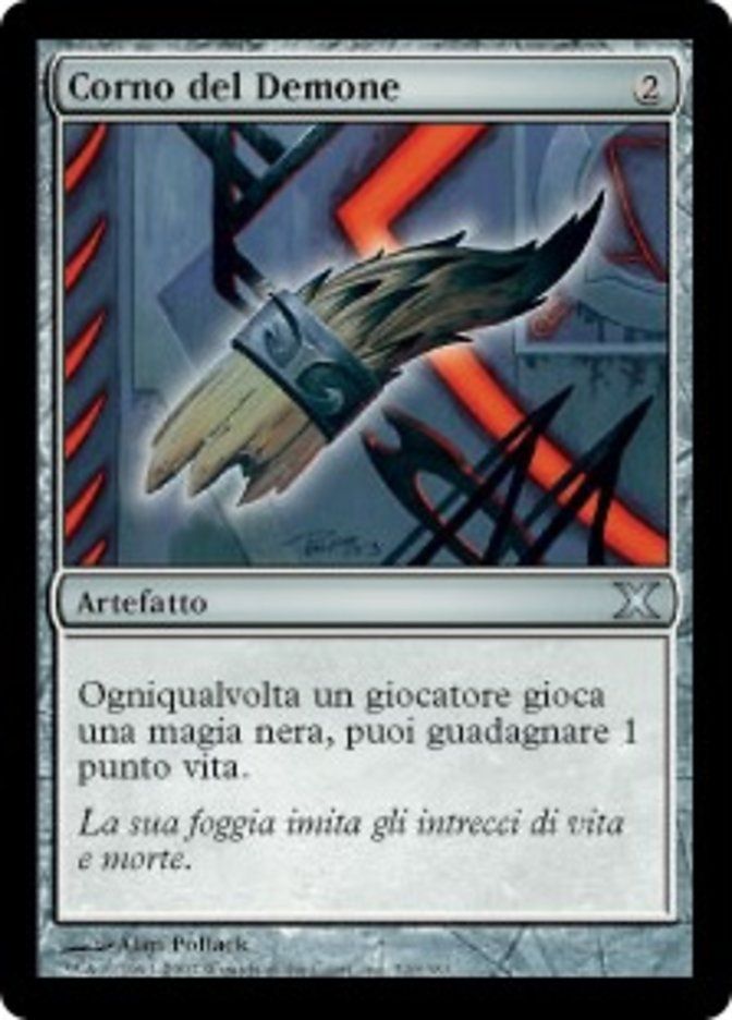Carta MTG-Corno del Demone-Decima Edizione-N.320-ITA-EX-Uncommon