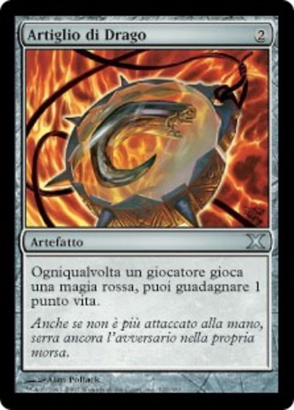 Carta MTG-Artiglio di Drago-Decima Edizione-N.322-ITA-EX-Uncommon