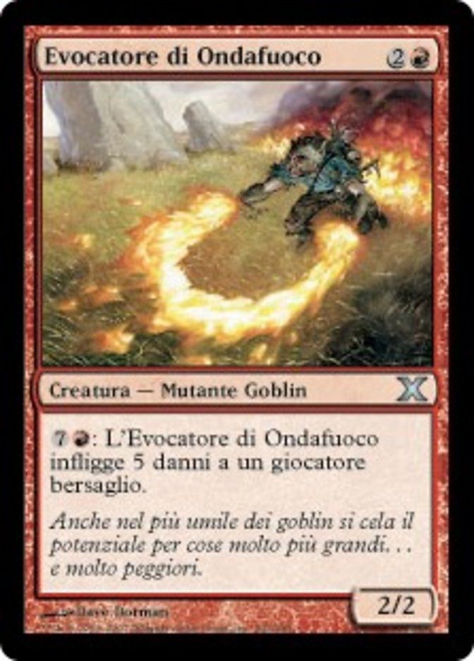 Carta MTG-Evocatore di Ondafuoco-Decima Edizione-N.202-ITA-Good-Uncommon