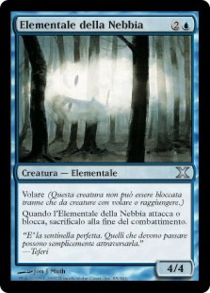 Carta MTG-Elementale della Nebbia-Decima Edizione-N.085-ITA-Good-Uncommon