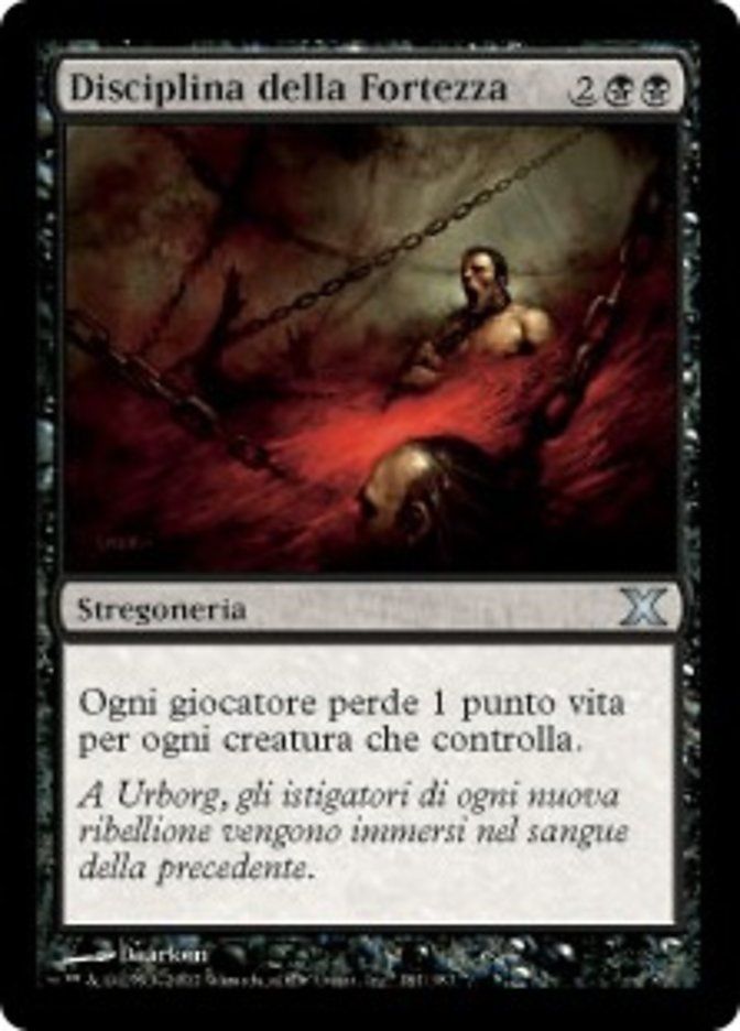 Carta MTG-Disciplina della Fortezza-Decima Edizione-N.181-ITA-EX-Uncommon