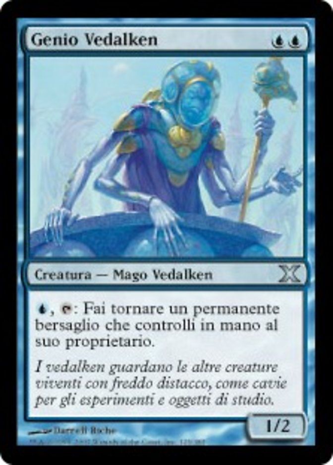 Carta MTG-Genio Vedalken-Decima Edizione-N.123-ITA-Good-Uncommon