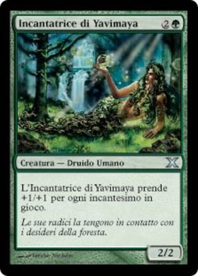 Carta MTG-Incantatrice di Yavimaya-Decima Edizione-N.310-ITA-EX-Uncommon
