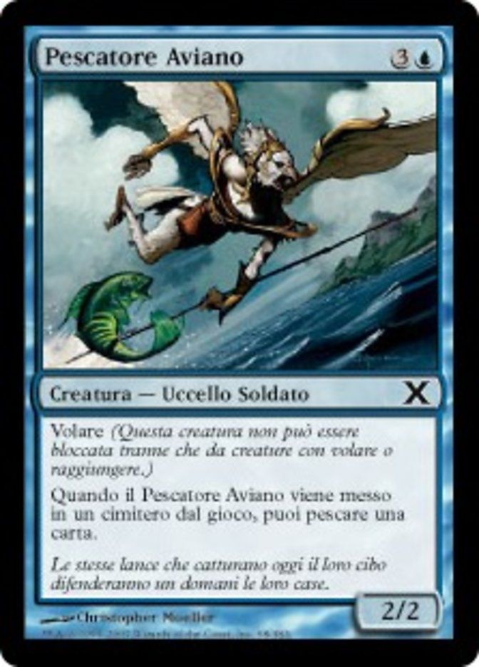 Carta MTG-Pescatore Aviano-Decima Edizione-N.068-ITA-EX-Common