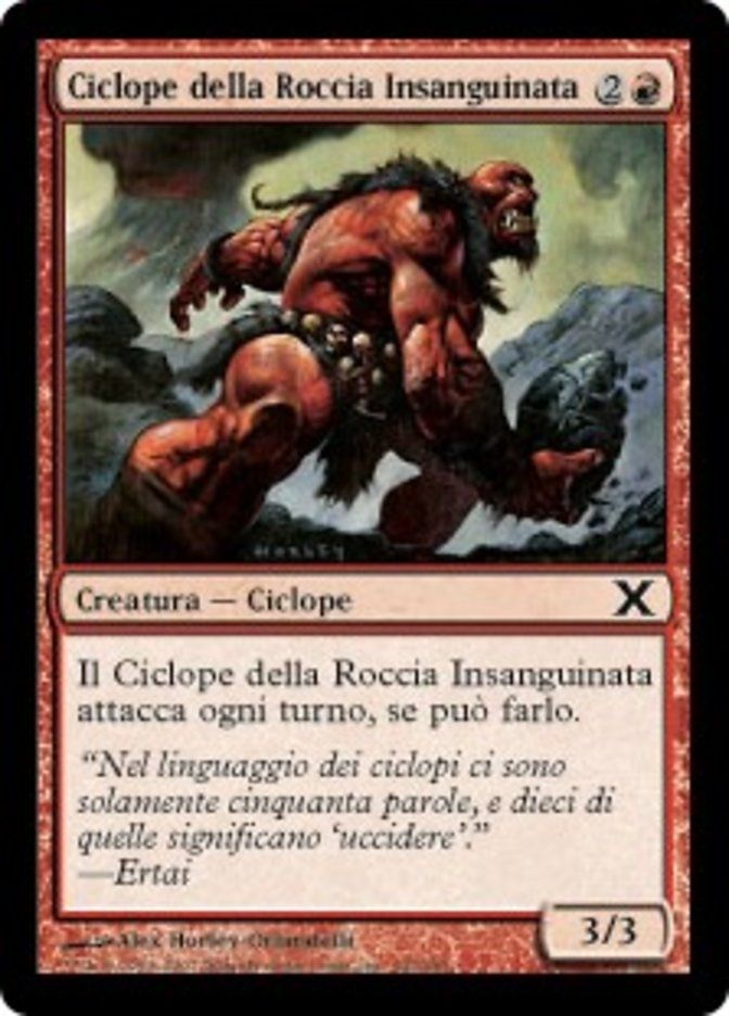 Carta MTG-Ciclope della Roccia Insanguinata-Decima Edizione-N.192-ITA-EX-Common